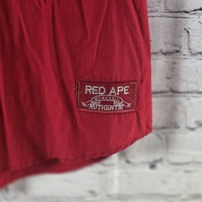 Red Ape Men's 4X Red Embroidered Long Sleeve Button Down Shirt - Thumbnail 4