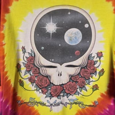 Vtg 1992 Grateful Dead Men's XXL "Space Your Face" Tie Dye T-Shirt - Thumbnail 3