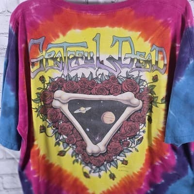 Vtg 1992 Grateful Dead Men's XXL "Space Your Face" Tie Dye T-Shirt - Thumbnail 8