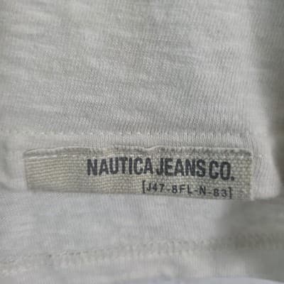 Y2K Nautica Jeans Co Me'ns XXL White Short Sleeve T-shirt - Thumbnail 4