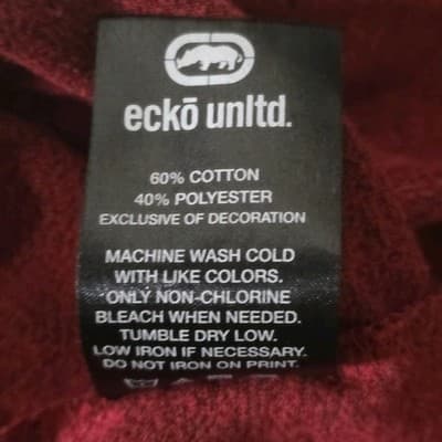 Ecko Unlimited Shirt Men's Large Red Black Graphic Rhino Short Sleeve T-shirt - Thumbnail 5
