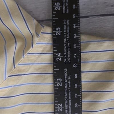Lauren Ralph Lauren Men's 16.5 35/35 Yellow Black Plaid Button Down Shirt - Thumbnail 7