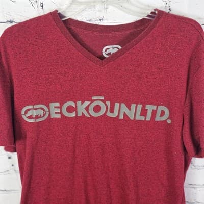 Ecko Unlimited Shirt Men's Large Red Black Graphic Rhino Short Sleeve T-shirt - Thumbnail 2