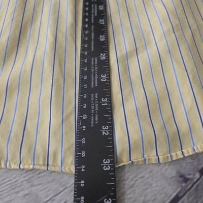 Lauren Ralph Lauren Men's 16.5 35/35 Yellow Black Plaid Button Down Shirt - Thumbnail 8