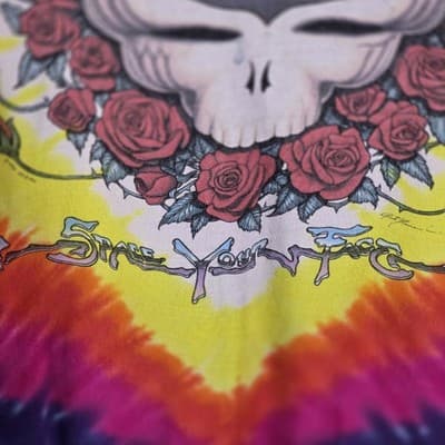 Vtg 1992 Grateful Dead Men's XXL "Space Your Face" Tie Dye T-Shirt - Thumbnail 4