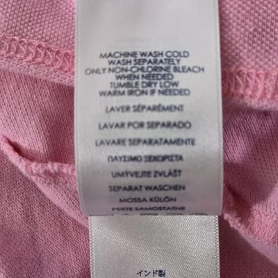 Chaps Men's Large Pink Short Sleeve Polo Shirt - Thumbnail 6