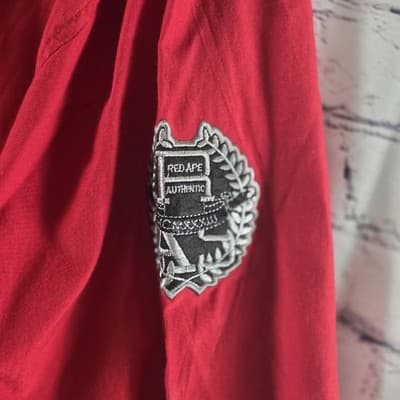 Red Ape Men's 4X Red Embroidered Long Sleeve Button Down Shirt - Thumbnail 8