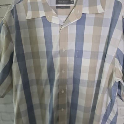 Daniel Cremieux Men's XL Signature Plaid Short-Sleeve Button Down Shirt - Thumbnail 2