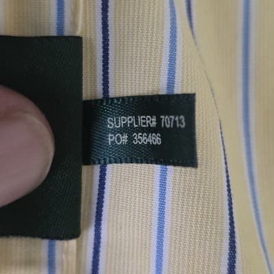 Lauren Ralph Lauren Men's 16.5 35/35 Yellow Black Plaid Button Down Shirt - Thumbnail 5
