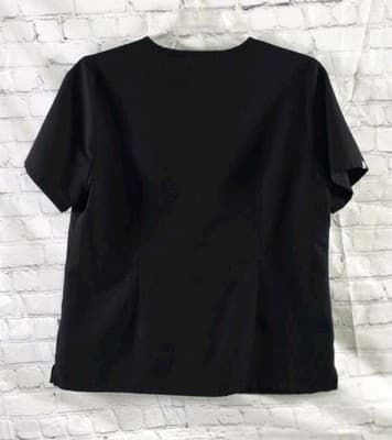 FIGS Women's Casma XL Black V-Neck Scrub Top FW1100 - Thumbnail 8