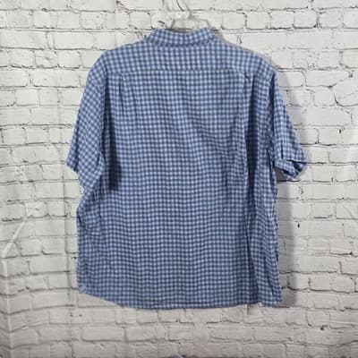 Daniel Cremieux Men's XXL White / Blue Gingham Long Sleeve Button Up Shirt - Thumbnail 6
