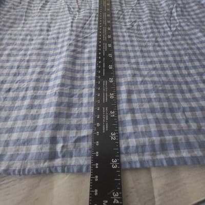 Daniel Cremieux Men's XXL White / Blue Gingham Long Sleeve Button Up Shirt - Thumbnail 7