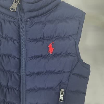 Ralph Lauren Unisex Infant 12 Months Navy Blue Vest Jacket - Thumbnail 2