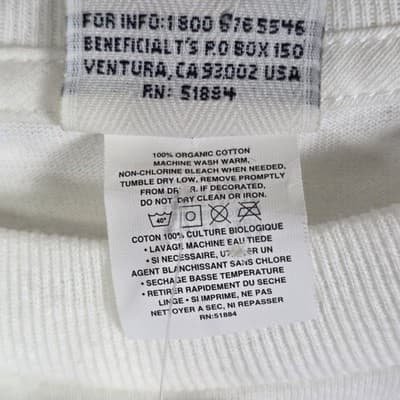Vtg Patagonia Beneficial Men's XL White " Surfing Waves" Short Sleeve T-Shirt - Thumbnail 4
