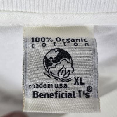 Vtg Patagonia Beneficial Men's XL White " Surfing Waves" Short Sleeve T-Shirt - Thumbnail 3