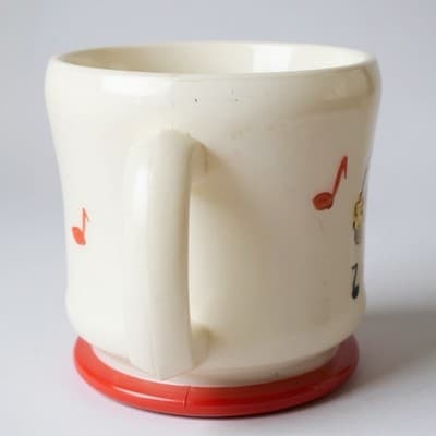 Hazel Atlas Milk Glass Shaving Mug PAPPY Singing Barber - Thumbnail 6