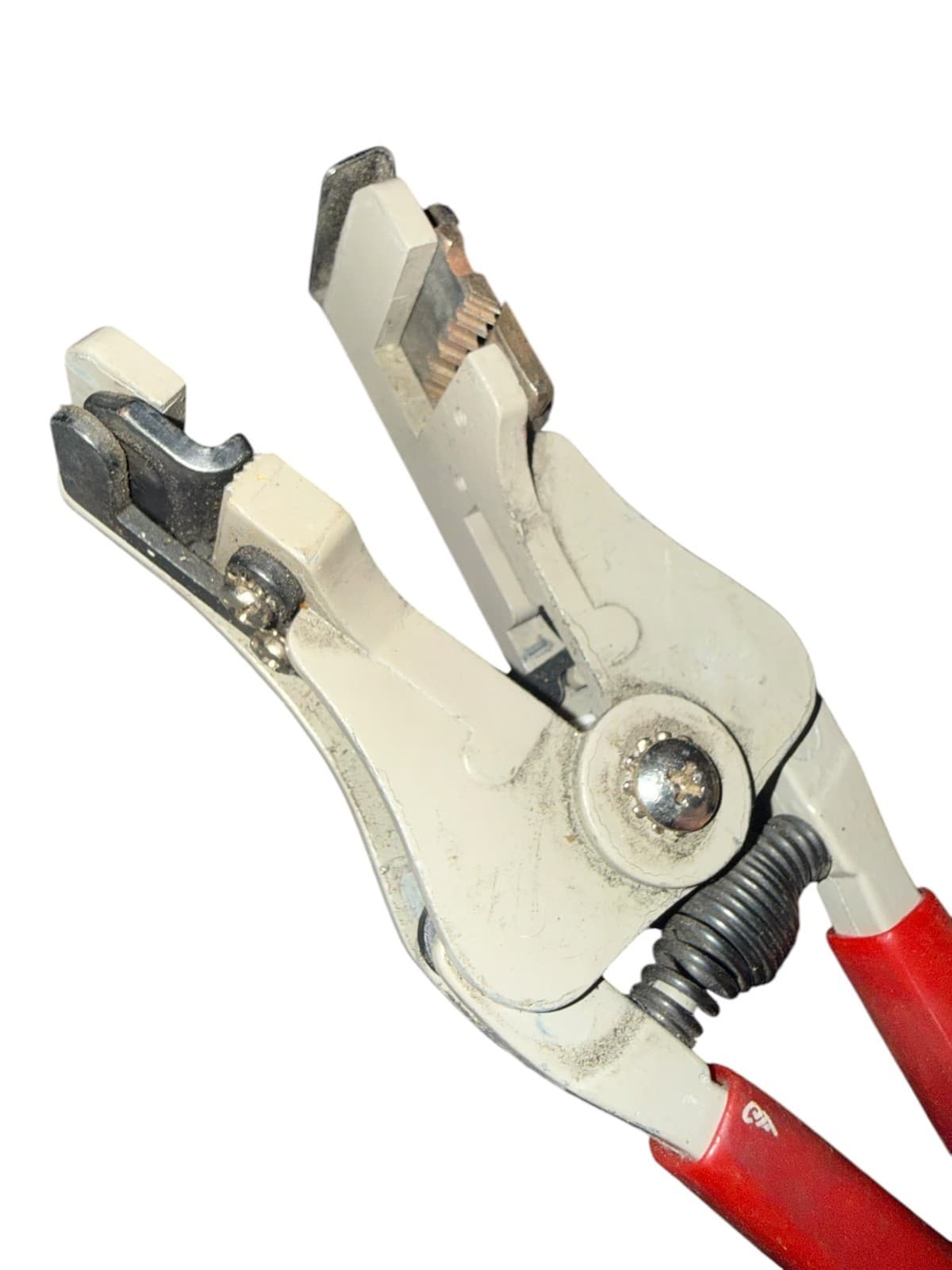 Automatic Wire Stripper and Cutter Self-Adjusting Tool Red Grip Heavy Duty - Thumbnail 3