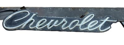 Vintage 1960s Chevrolet Script Chrome Logo Badge Emblem Nameplate Impala - Thumbnail 2