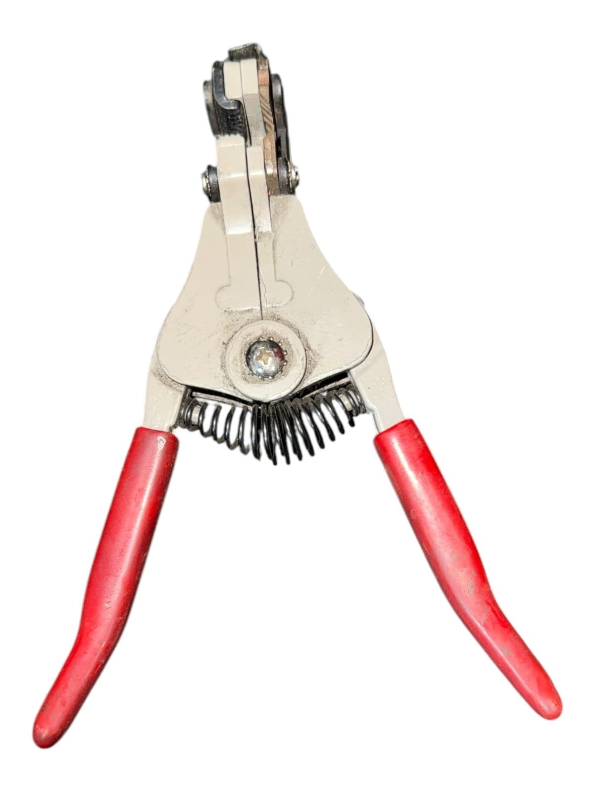 Automatic Wire Stripper and Cutter Self-Adjusting Tool Red Grip Heavy Duty - Thumbnail 2