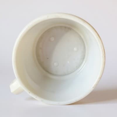 Hazel Atlas Milk Glass Shaving Mug PAPPY Singing Barber - Thumbnail 7