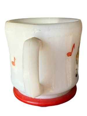 Hazel Atlas Milk Glass Shaving Mug PAPPY Singing Barber - Thumbnail 9