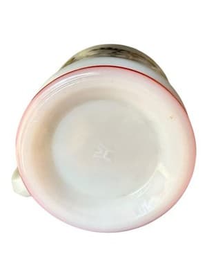 Hazel Atlas Milk Glass Shaving Mug PAPPY Singing Barber - Thumbnail 8