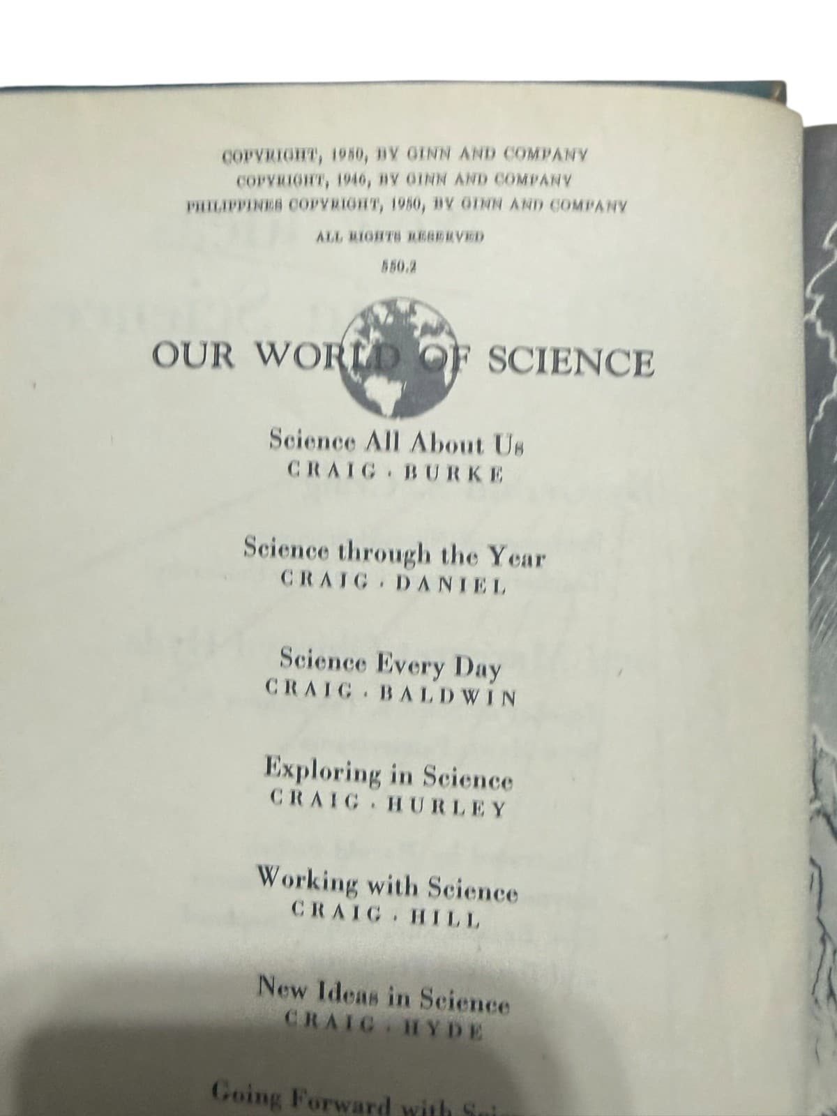 VTG 1950 New Ideas in Science Our World of Science Hardcover Book by Craig-Hyde - Thumbnail 5