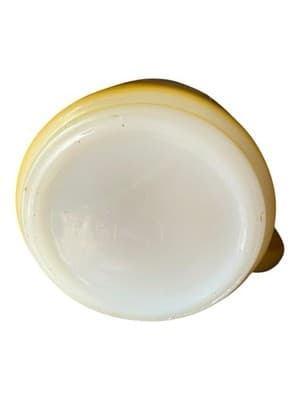 Vintage Federal Glass Yellow Milk Glass Mug GO ARISTOS Promotional Coffee Cup - Thumbnail 5