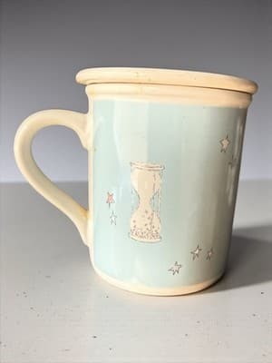 Flavia Stardust Dreams Gift Mug w/ Lid Coaster Miracles Quote Pastel NOS - Thumbnail 5