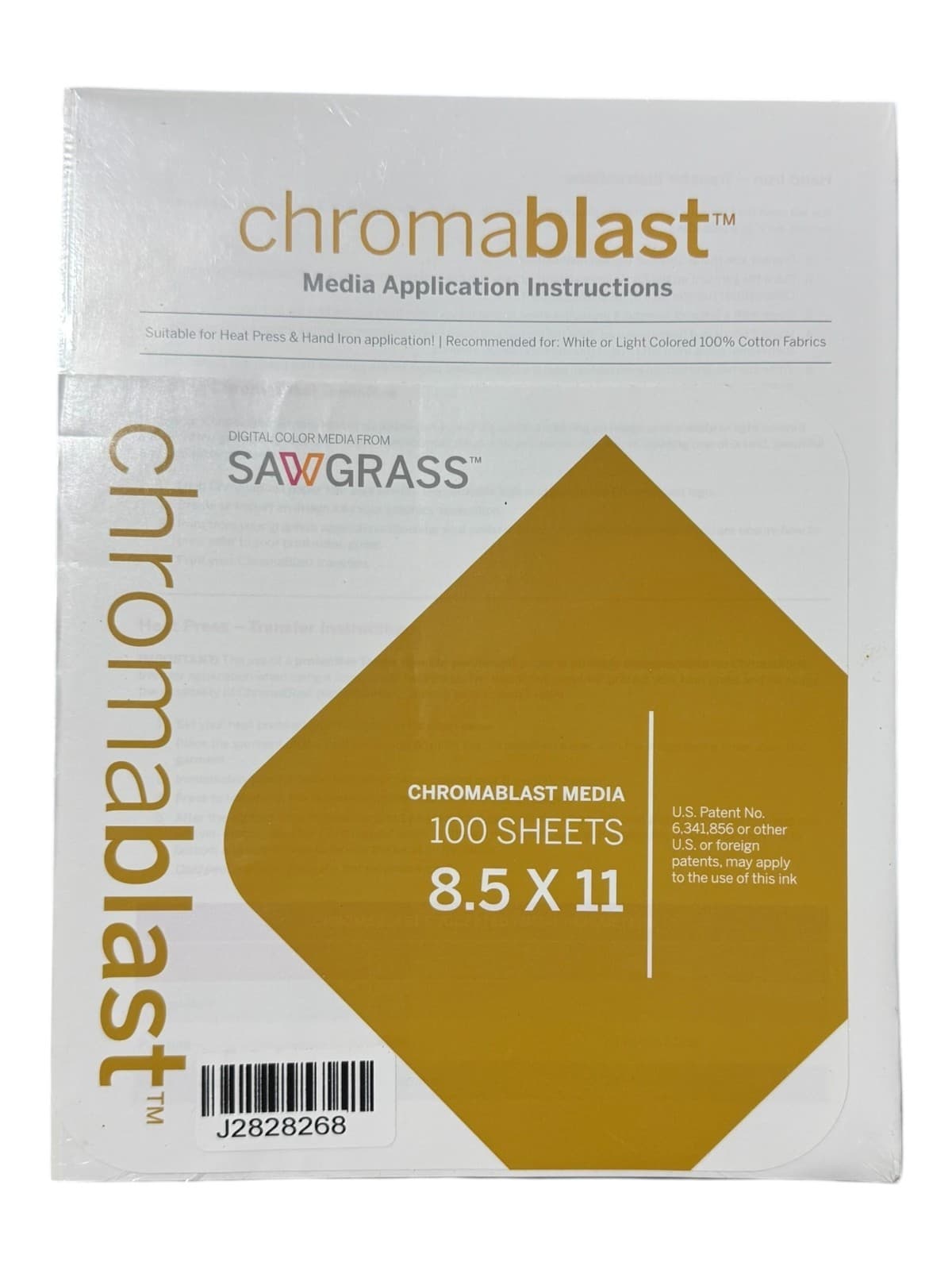 Sawgrass Chromablast Media Heat Transfer Paper 8.5" x 11" 100 Sheets NEW - Image 1