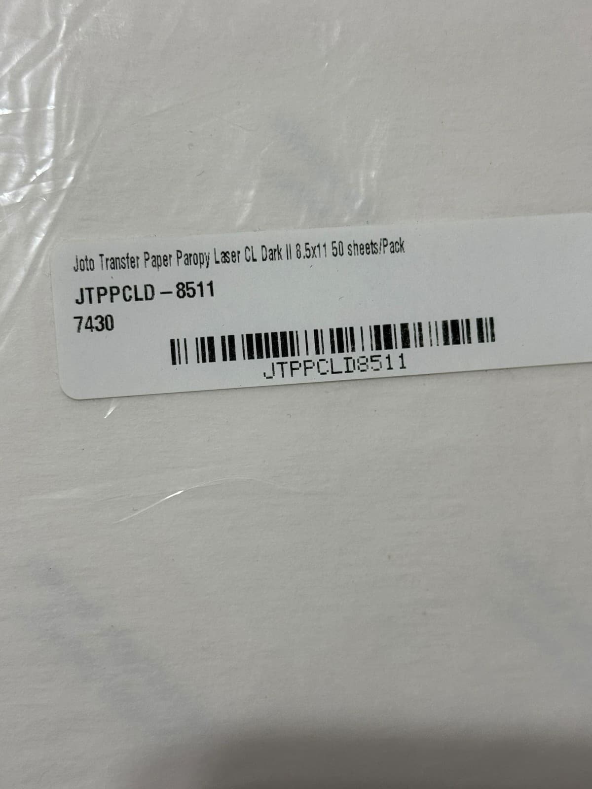 Joto Paropy Laser CL Dark II Heat Transfer Paper 8.5x11 50 Sheets JTPPCLD-8511 - Thumbnail 3