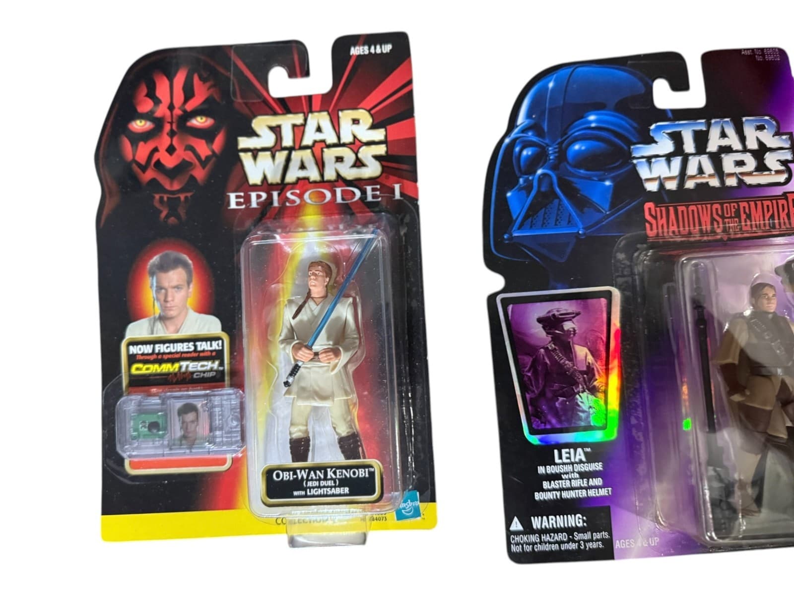VTG 1998 Star Wars Episode 1 Hasbro Figures Obi-Wan Kenobi/Leia Boushh Pack of 2 - Thumbnail 2