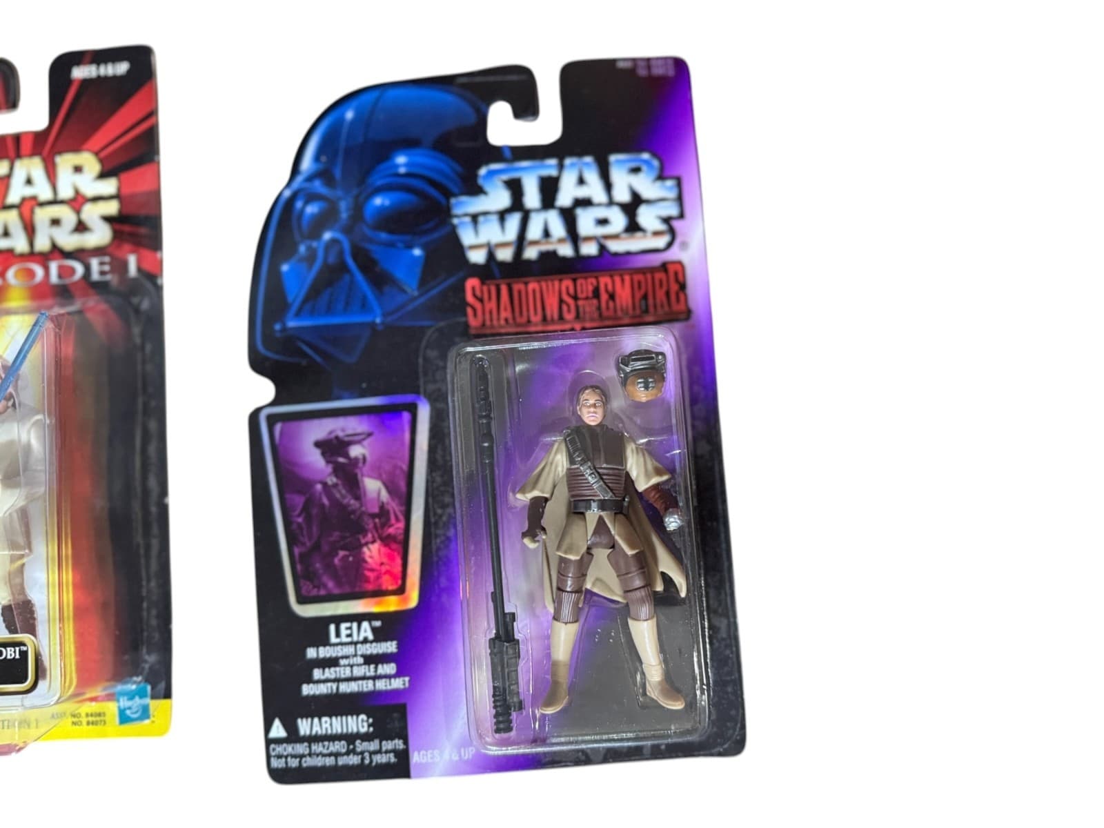 VTG 1998 Star Wars Episode 1 Hasbro Figures Obi-Wan Kenobi/Leia Boushh Pack of 2 - Thumbnail 3