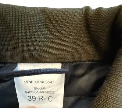 US Army AGSU Dress Coat - 8405-01-683-0237 - Size: 39R-C - New - Thumbnail 4