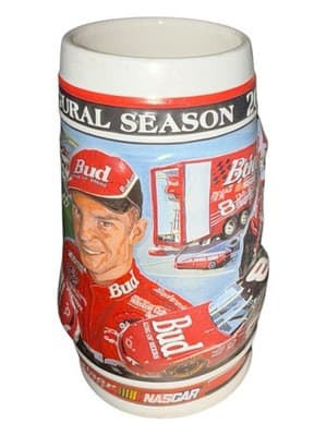Beer Stein Lot Budweiser NASCAR Dale Earnhardt Jr + Avon Football Stein - Thumbnail 14