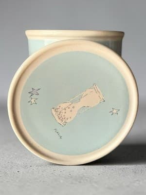 Flavia Stardust Dreams Gift Mug w/ Lid Coaster Miracles Quote Pastel NOS - Thumbnail 2