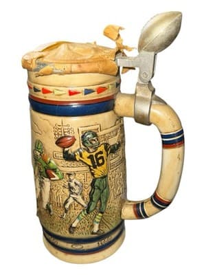 Beer Stein Lot Budweiser NASCAR Dale Earnhardt Jr + Avon Football Stein - Thumbnail 10