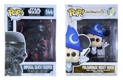 Funko Pop Lot Mickey 1167 Miles 1448 Death Trooper 144 Fiyero 1698 - Thumbnail 3