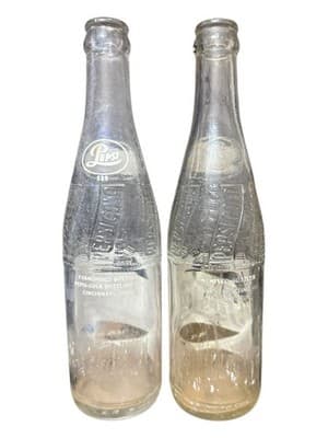 Vintage Pepsi-Cola Bottles Pair 12oz Cincinnati Ohio Franchised Bottler 1950s - Thumbnail 4