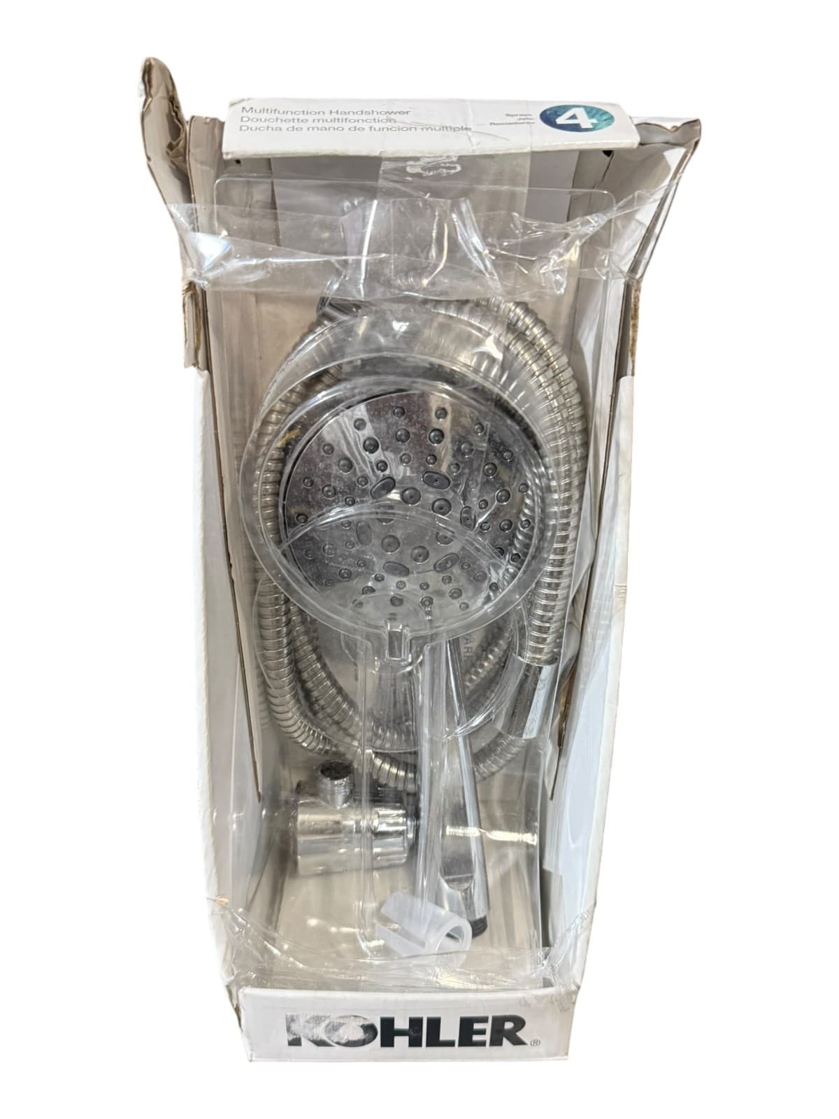 Kohler Premise R33629-G-CP 4" Round Multi-Function 4-Spray Handheld Shower - Image 1