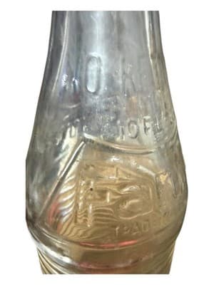 Vintage Fanta Embossed Swirl Glass Bottle 10oz No Deposit No Return - Thumbnail 4