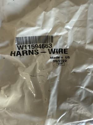 OEM Whirlpool W11596043 Appliance Harns-Wire - Thumbnail 2