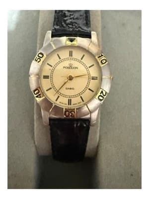 Vintage Poseidon Quartz Watch Casio Movement Gold Dial w/ Original Box - Thumbnail 3
