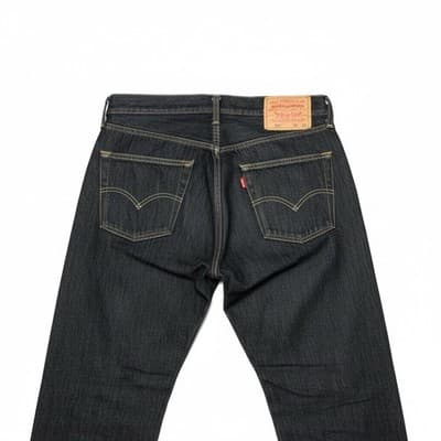 Levis 501 Jeans Original Shrink To Fit Straight Leg Button Fly 100% Cotton 30-32 - Thumbnail 2