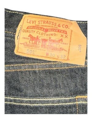 Levis 501 Jeans Original Shrink To Fit Straight Leg Button Fly 100% Cotton 30-32 - Thumbnail 6