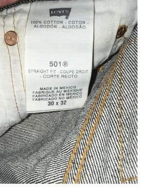 Levis 501 Jeans Original Shrink To Fit Straight Leg Button Fly 100% Cotton 30-32 - Thumbnail 10