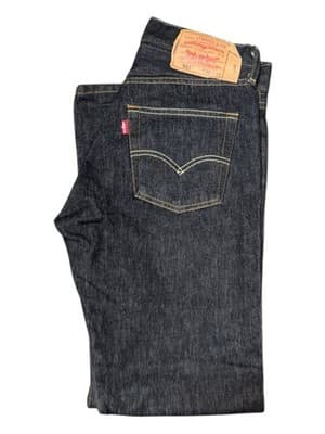 Levis 501 Jeans Original Shrink To Fit Straight Leg Button Fly 100% Cotton 30-32 - Thumbnail 9