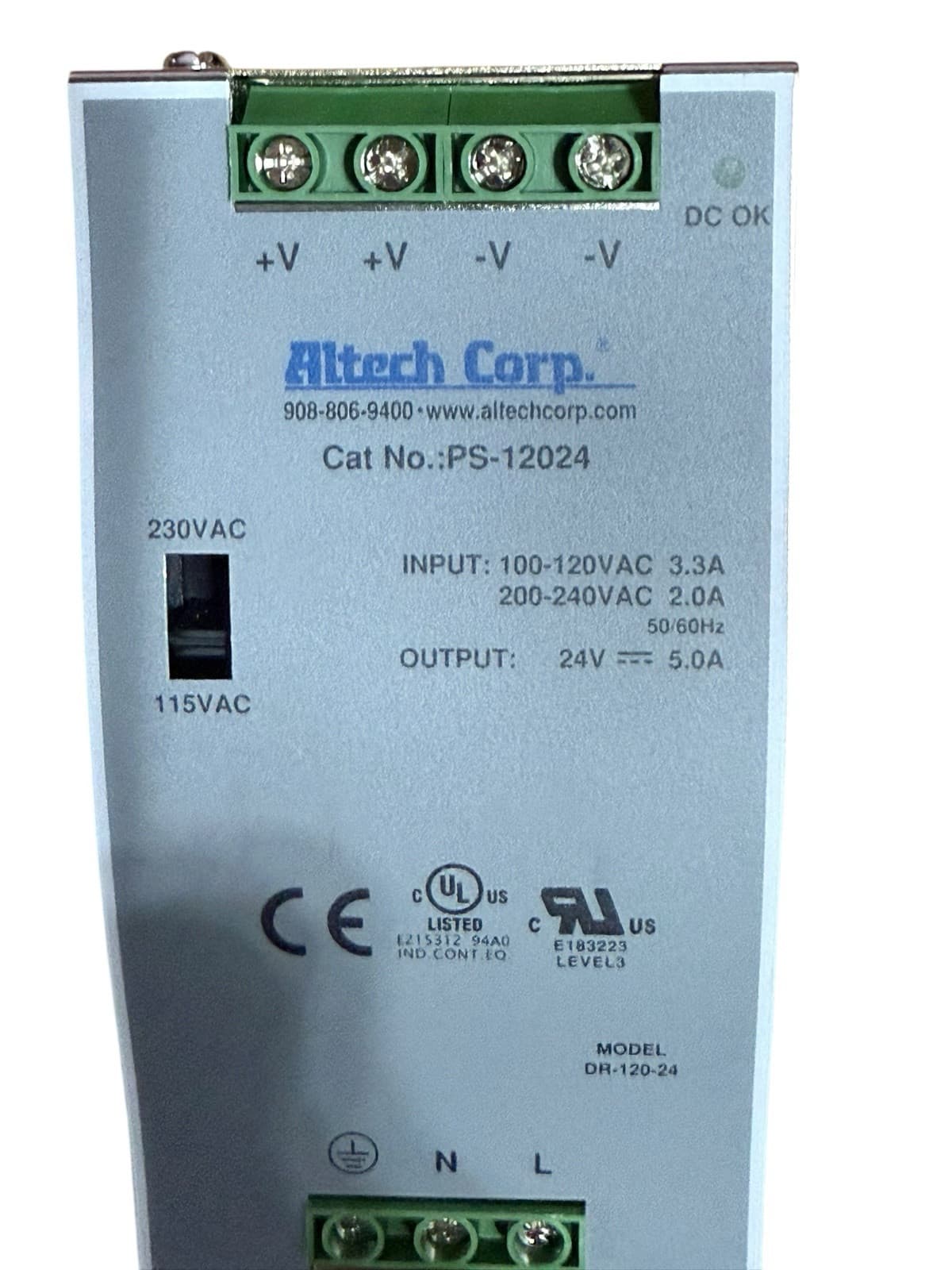 Altech - PS-12024 - Power Supply, 24VDC, DIN Rail, PoE - Thumbnail 3