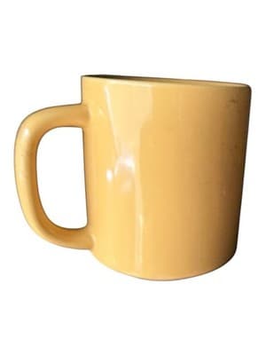 Vintage Funny Coffee Mug “Starter Fluid” Cartoon Woman Yellow Ceramic Cup - Thumbnail 4