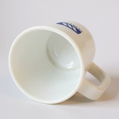 Vintage Federal Glass Maytag Ol’ Lonely Repairman Mug Milk Glass Advertising - Thumbnail 4